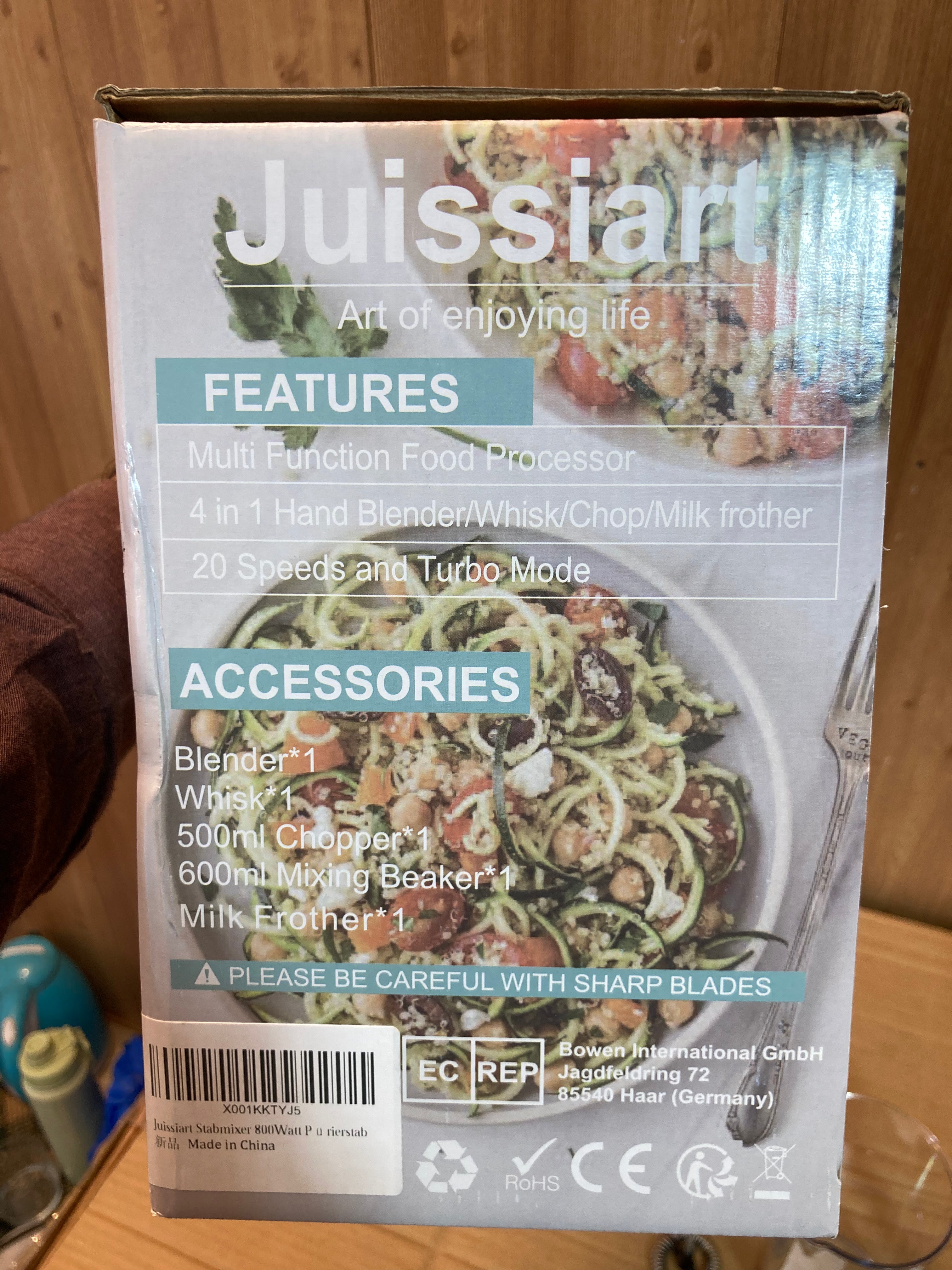 Lot Imported Juissiart 4-in-1 Hand Blender Set 800W