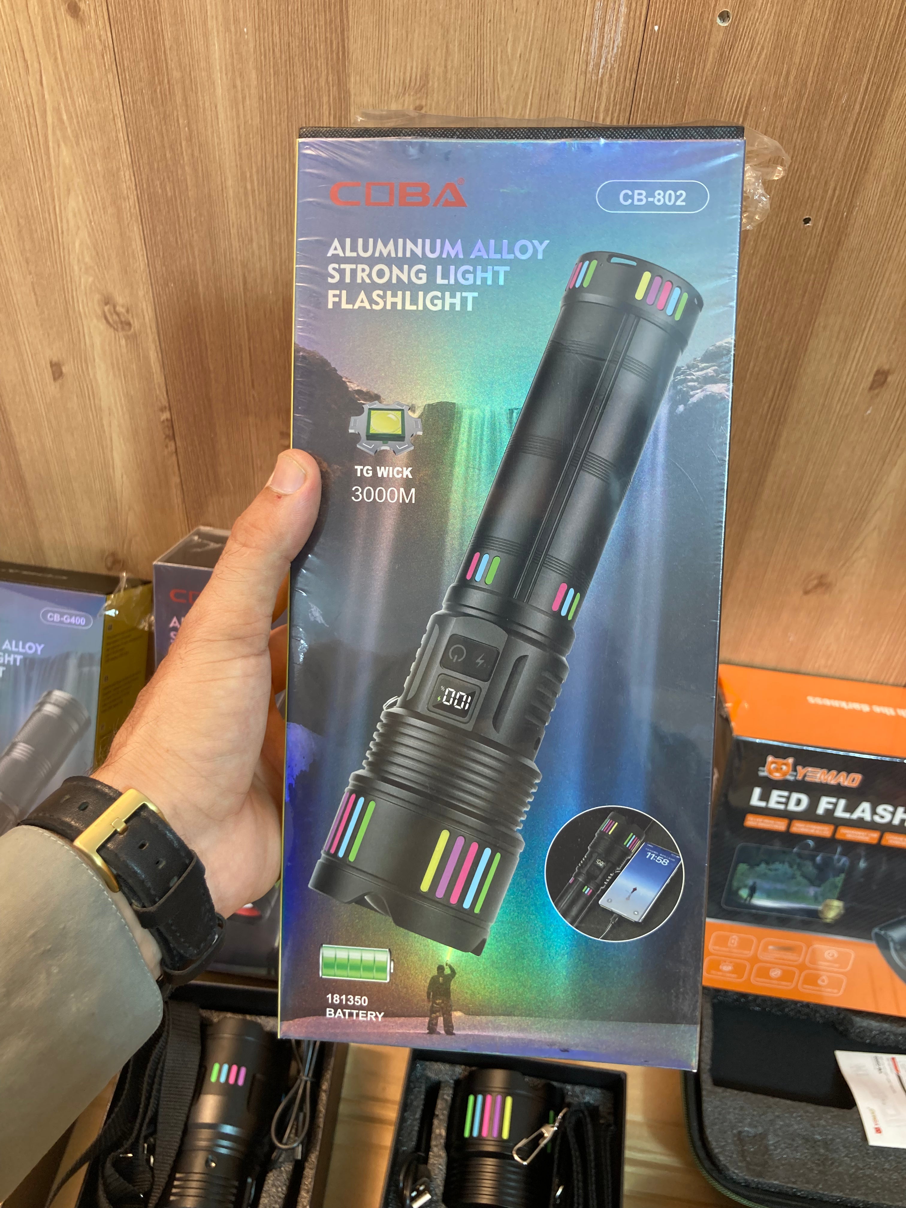 COBA Powerful Long Range Super Updated Model Led Flashlight - Torch CB-802