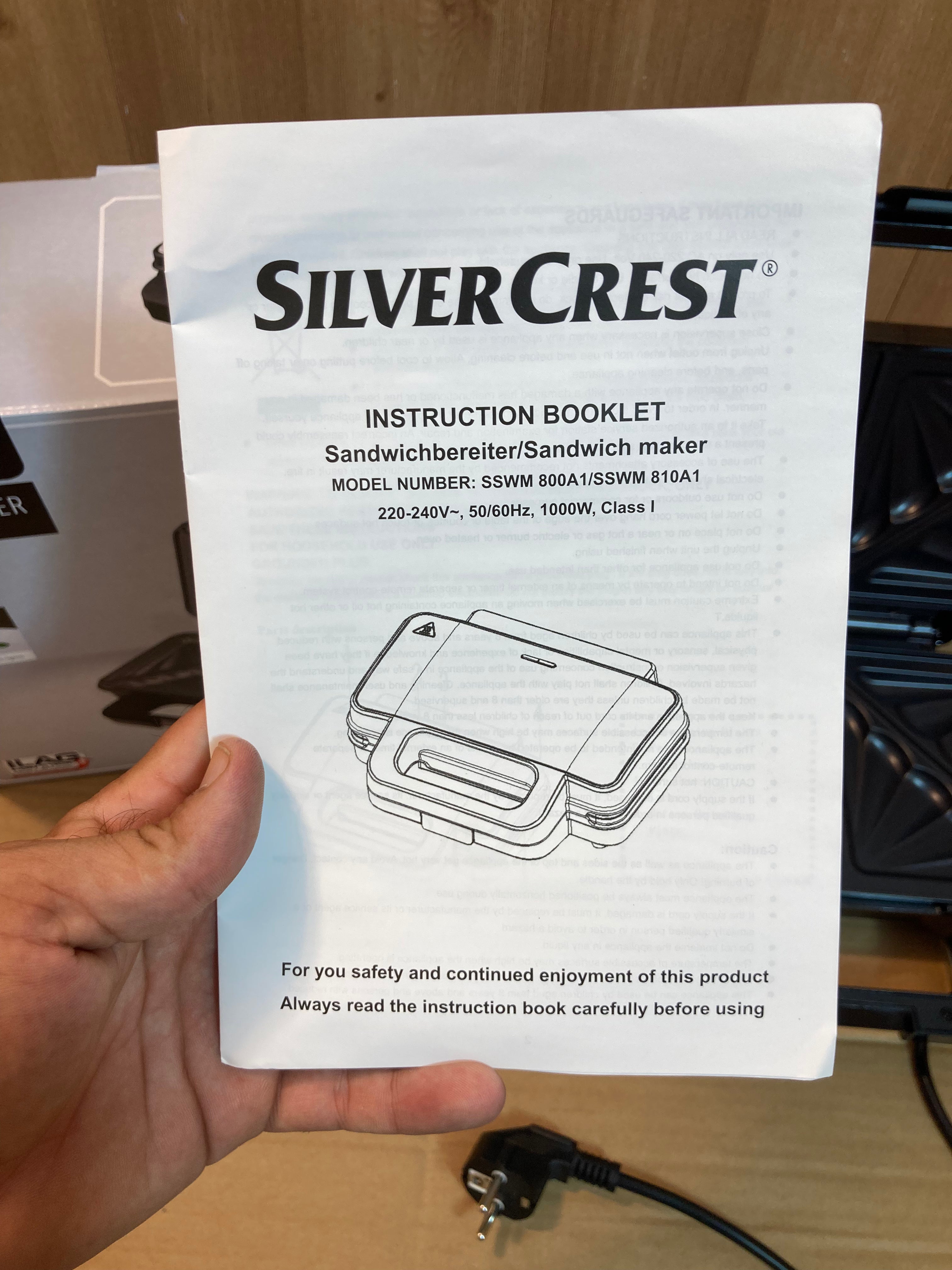 Silver Crest Germany 900W Sandwich Maker