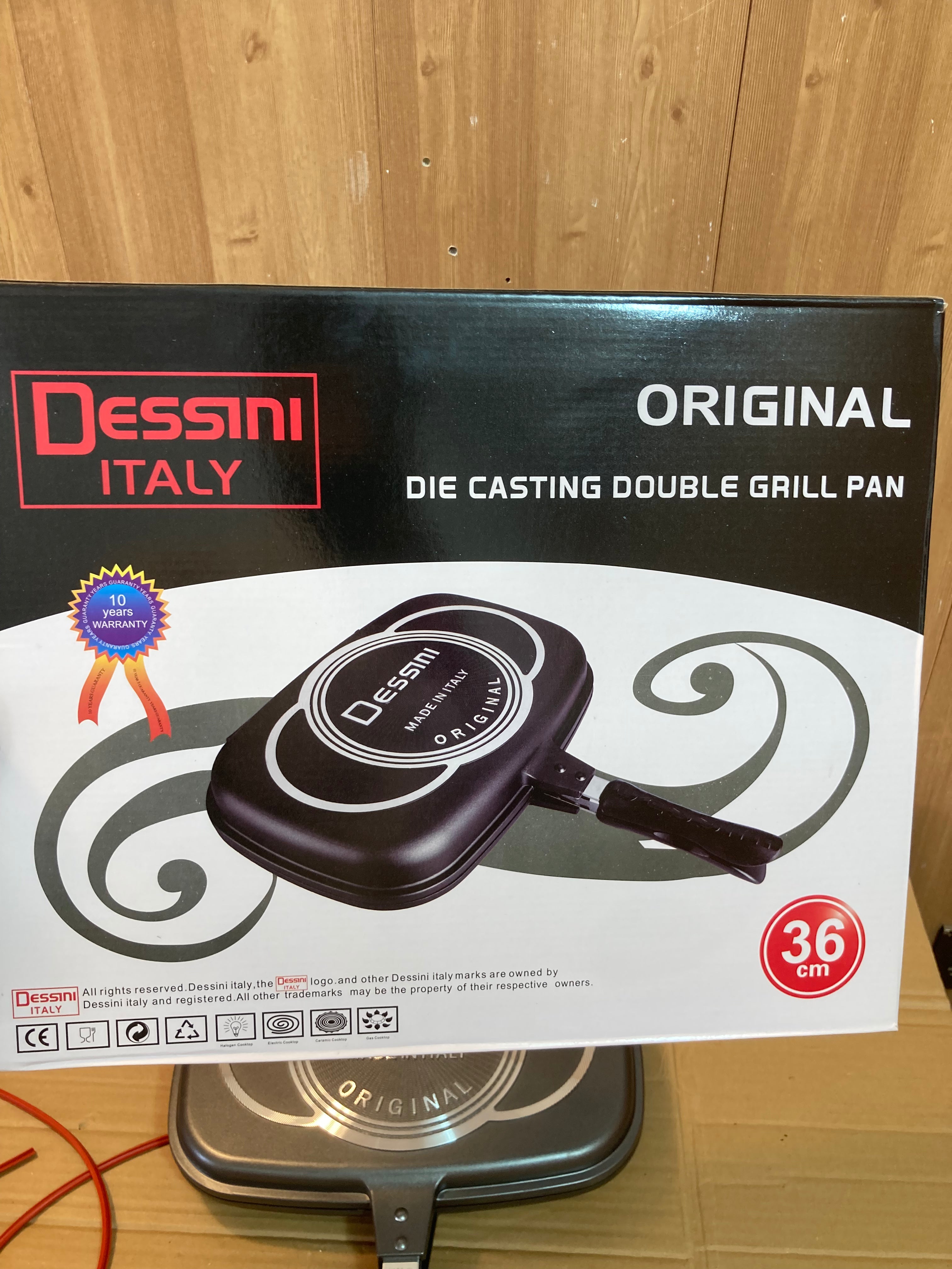 Dessini Italy Die Casting Double Grill Pan 36 cm