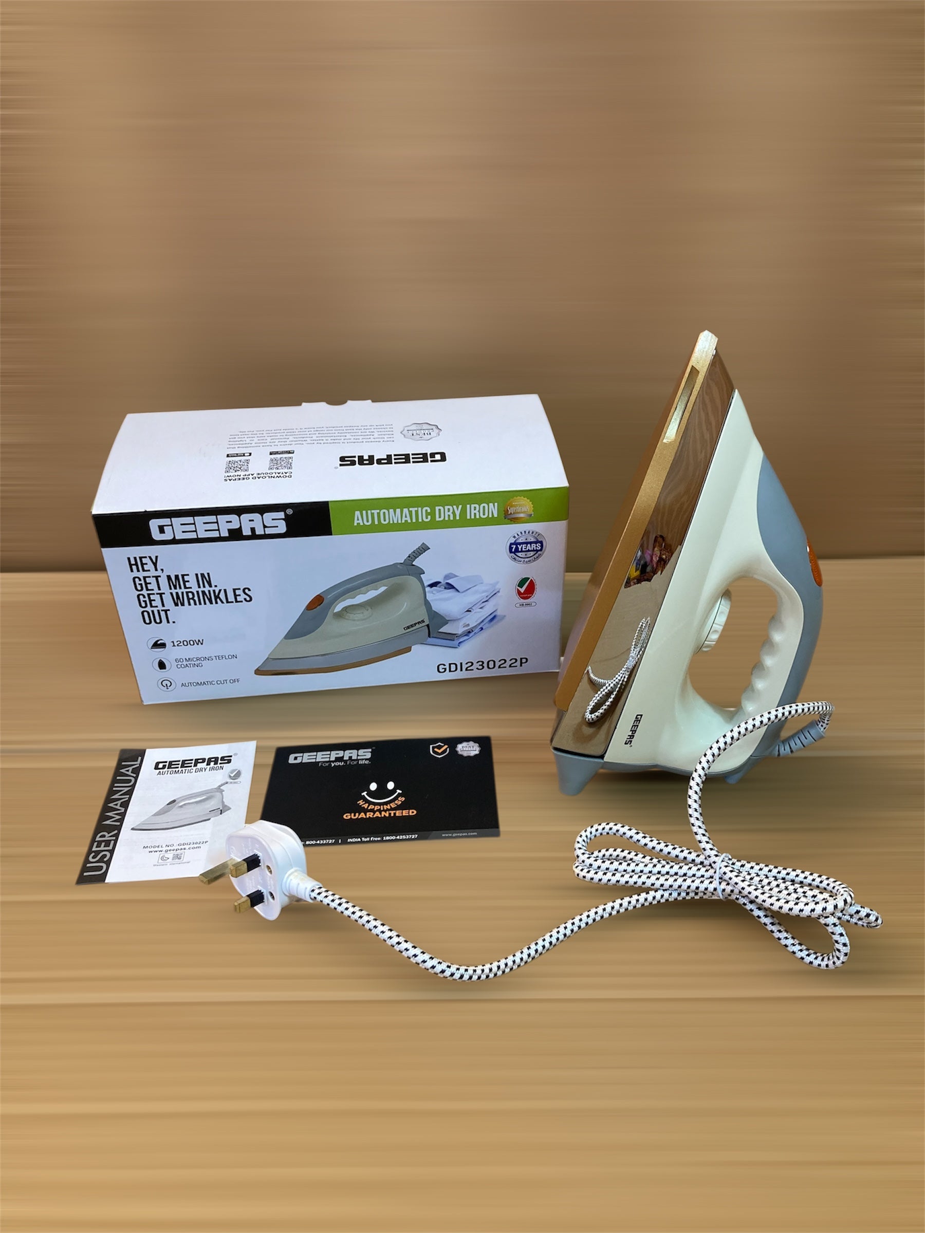 Geepas Heavy Weight Dry Iron 1200W