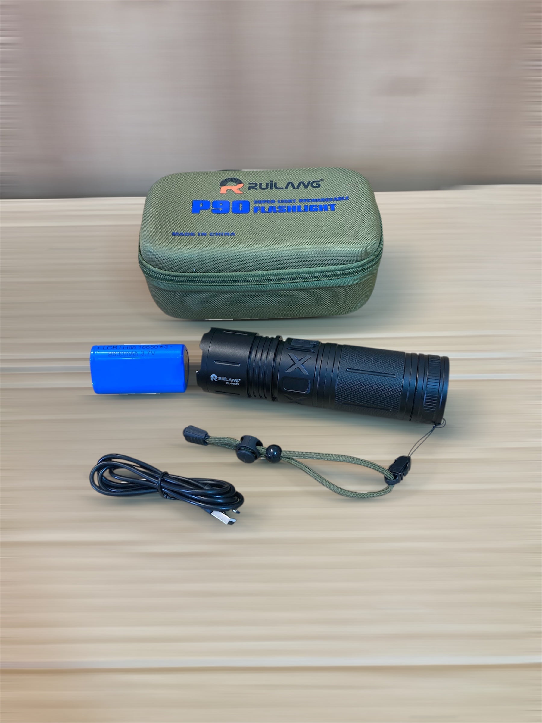 Ruilang P90 Rechargeable Super LED Flashlight - Torch