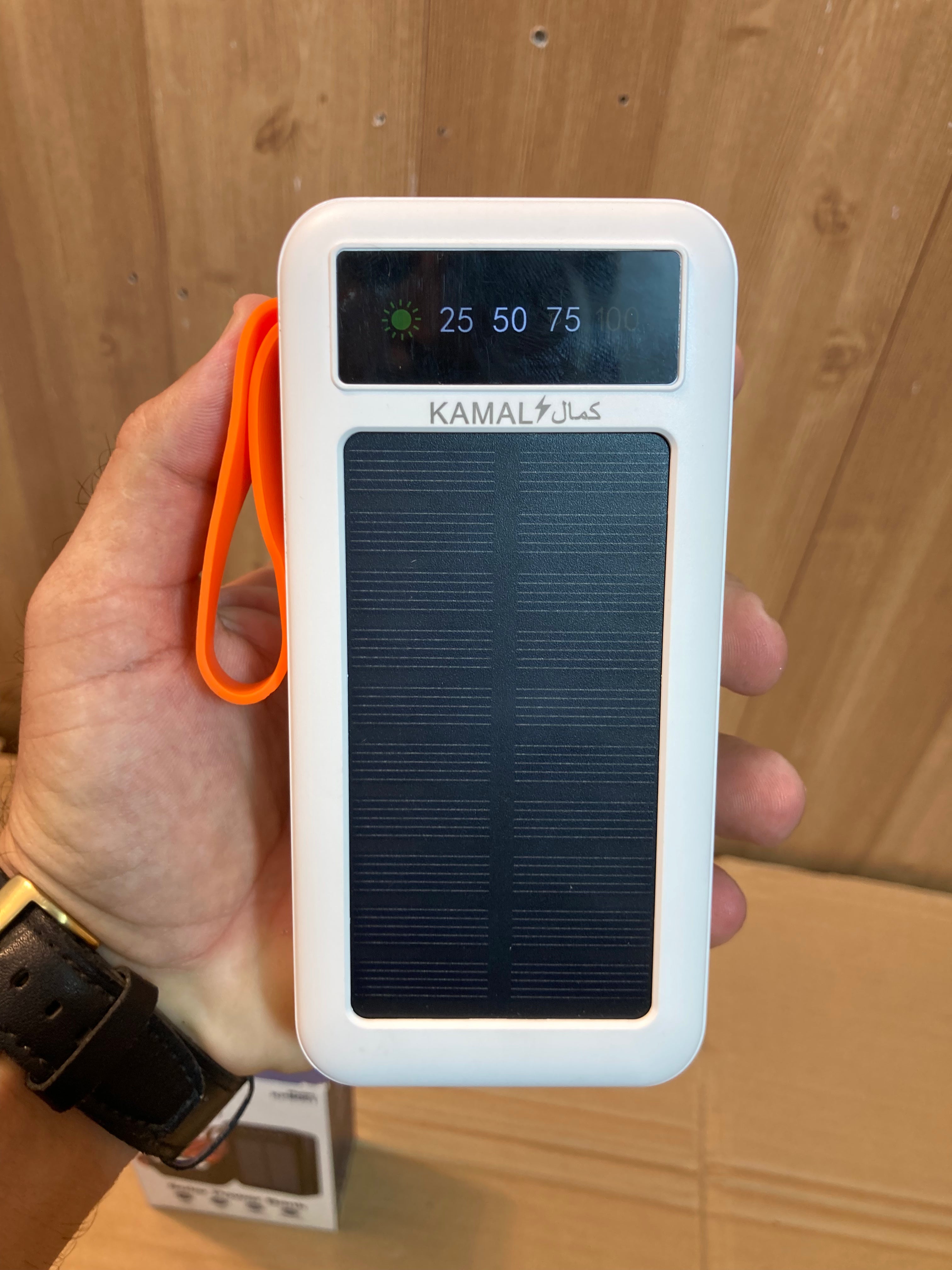 Kamal 50,000 mAh Solar Power Bank with 4 Built-in Cables KPB051