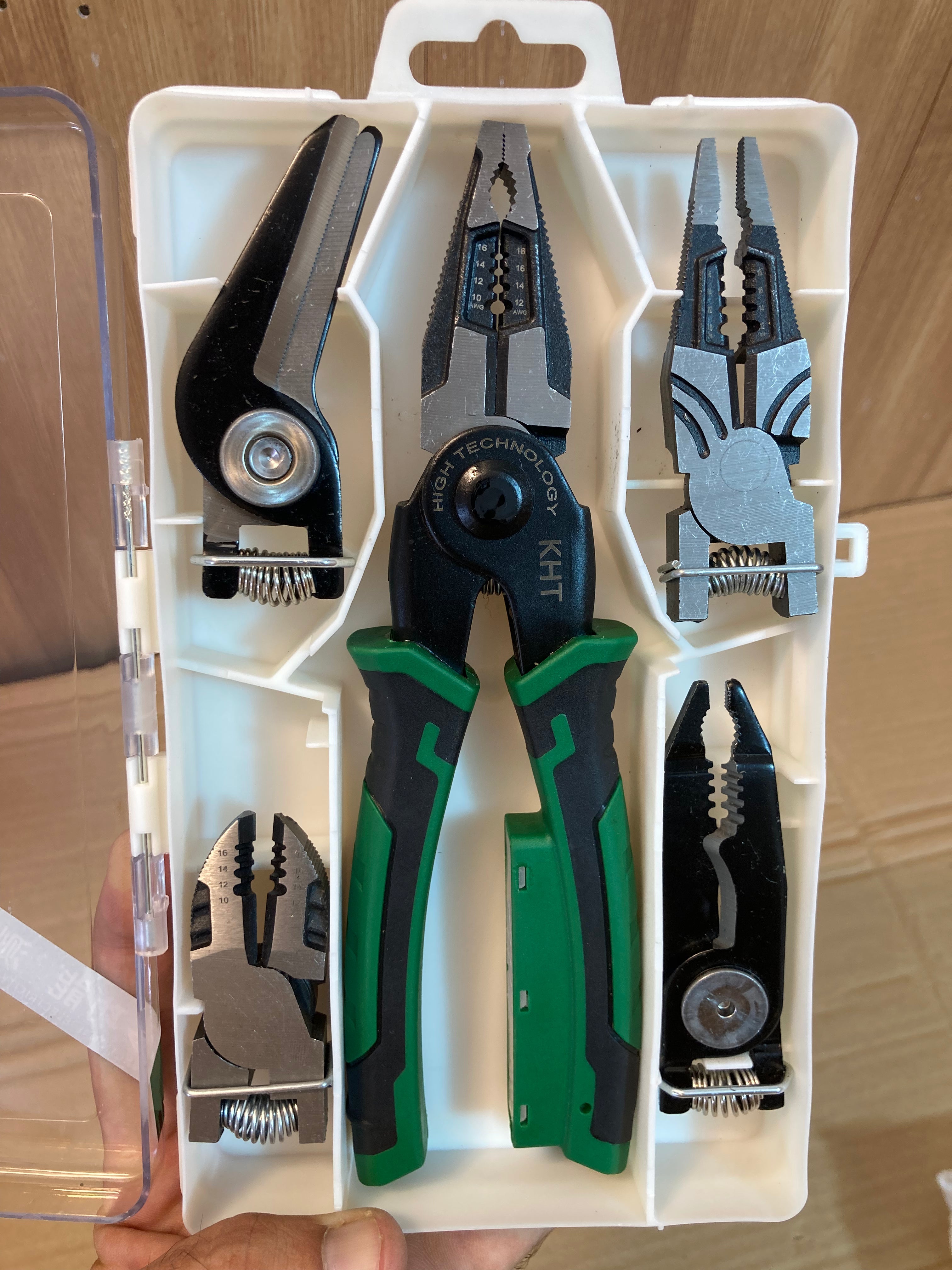 Multifunctional 6-in- Pliers with Tester & Interchangeable Heads