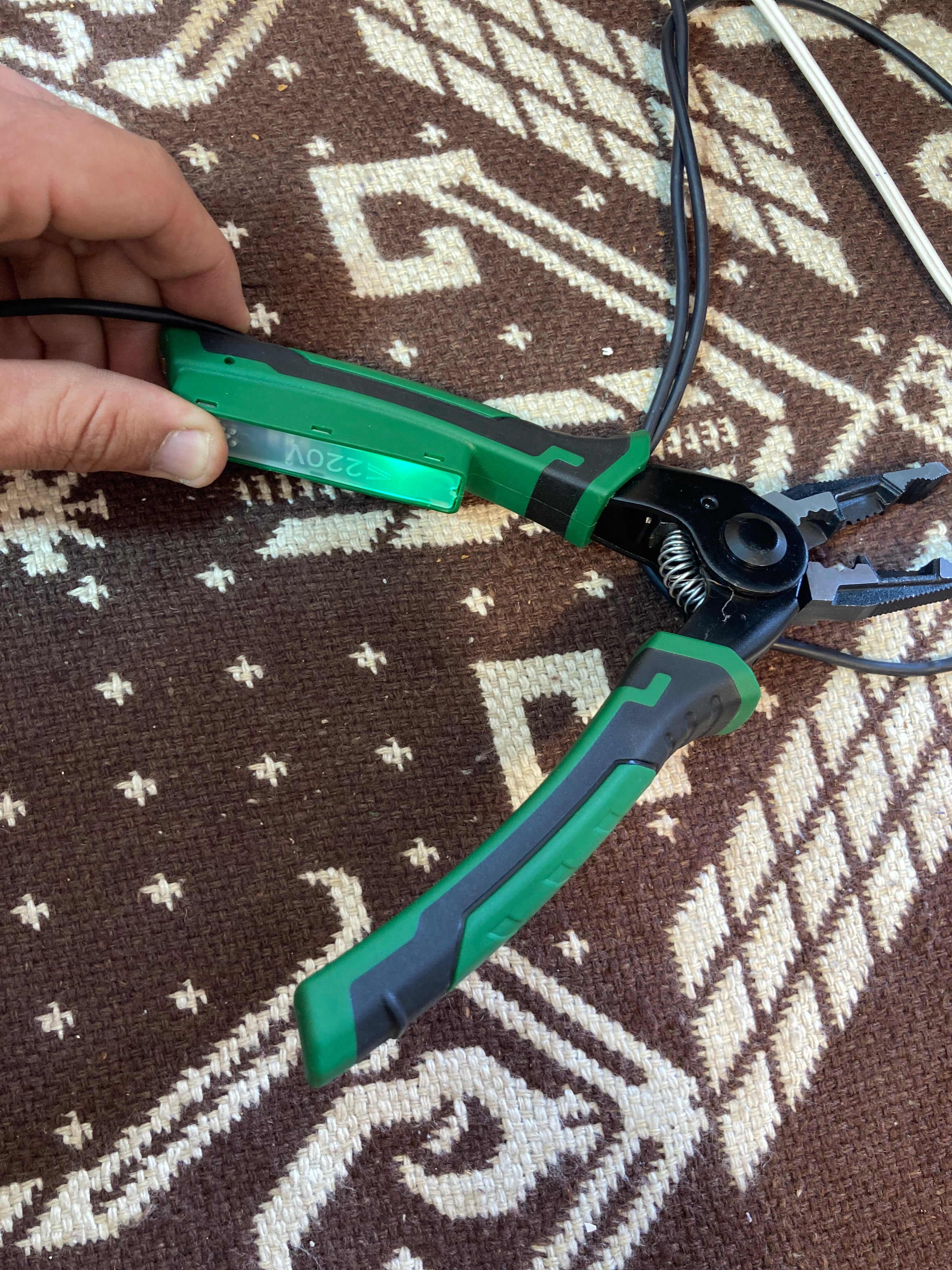 Multifunctional 6-in- Pliers with Tester & Interchangeable Heads