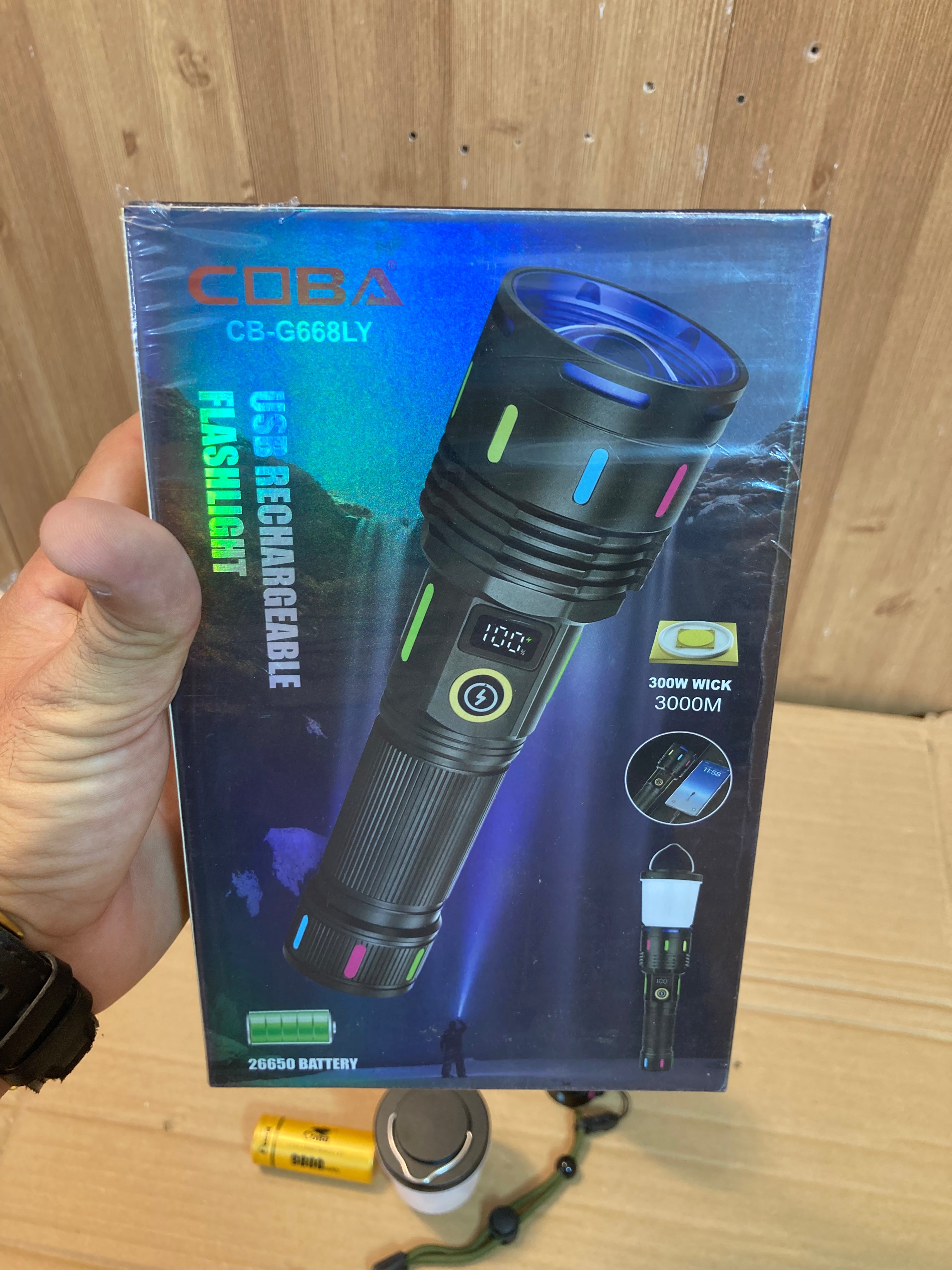 COBA Digital Lamp Flashlight - Torch CB-G668LY-X