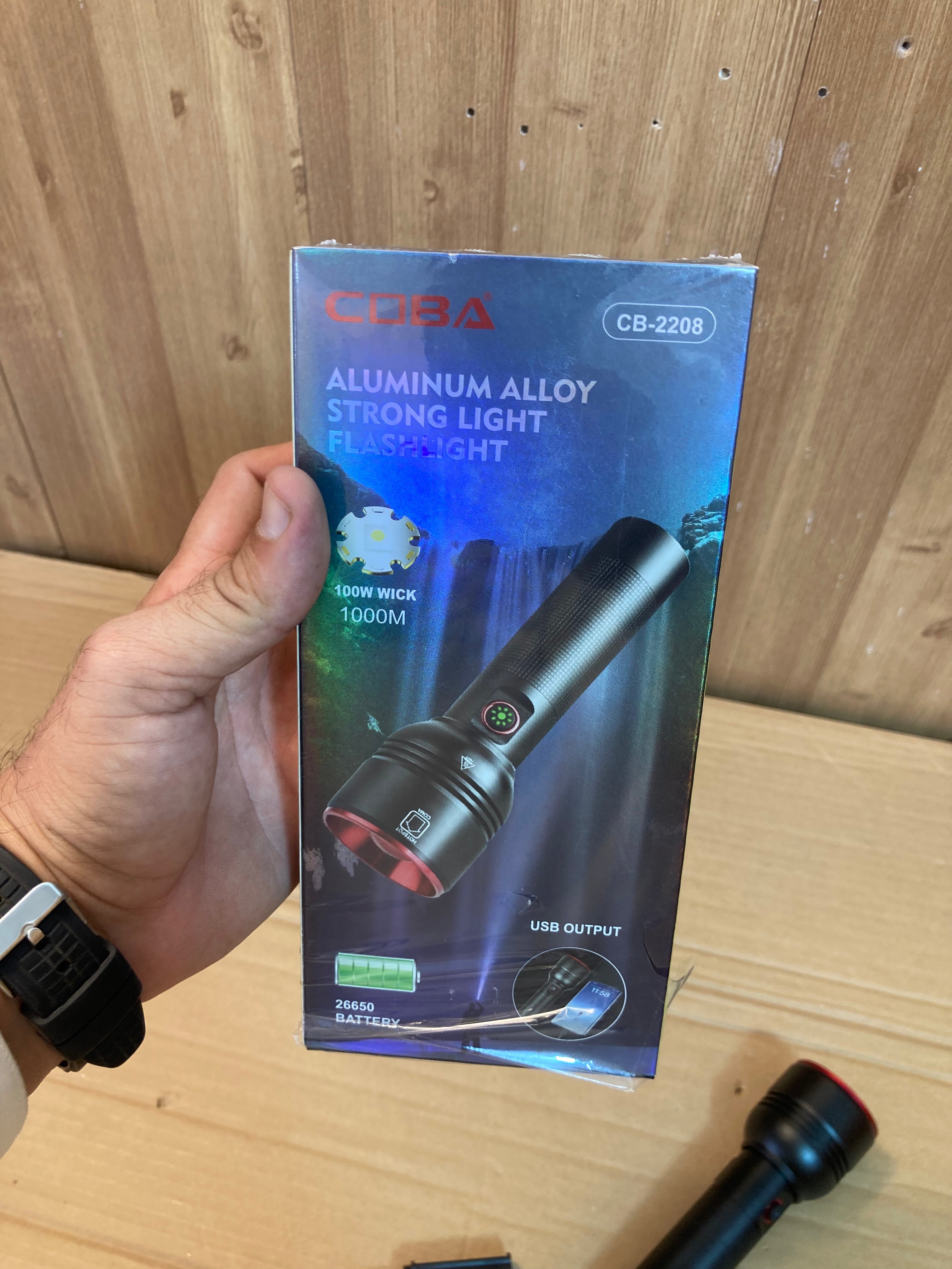 COBA Rechargeable Led Flashlight/Torch CB-2208