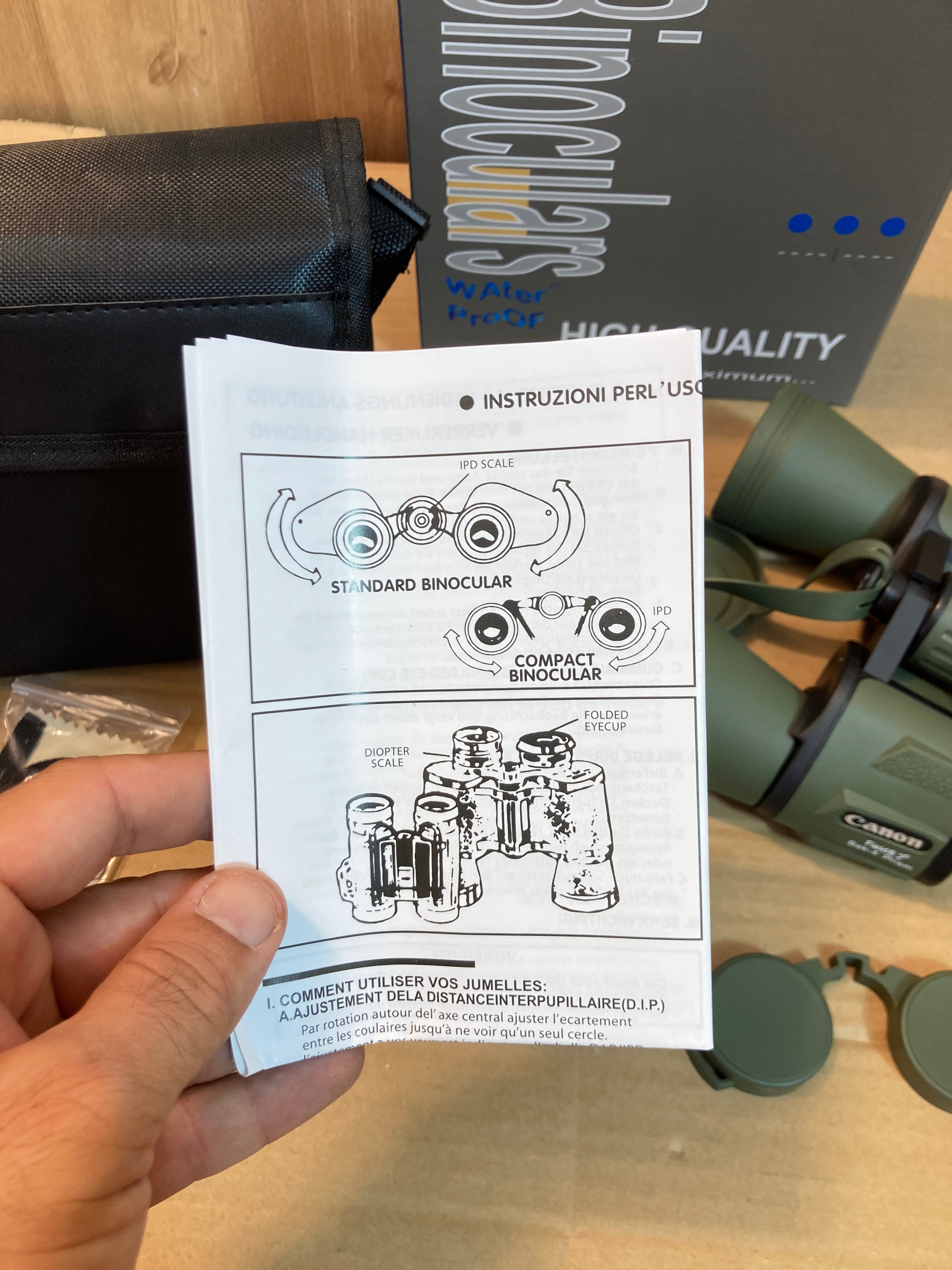 Lot Imported High Quality Water Proof Binoculars 20x50 8.2 degree with Case and Lens Covers