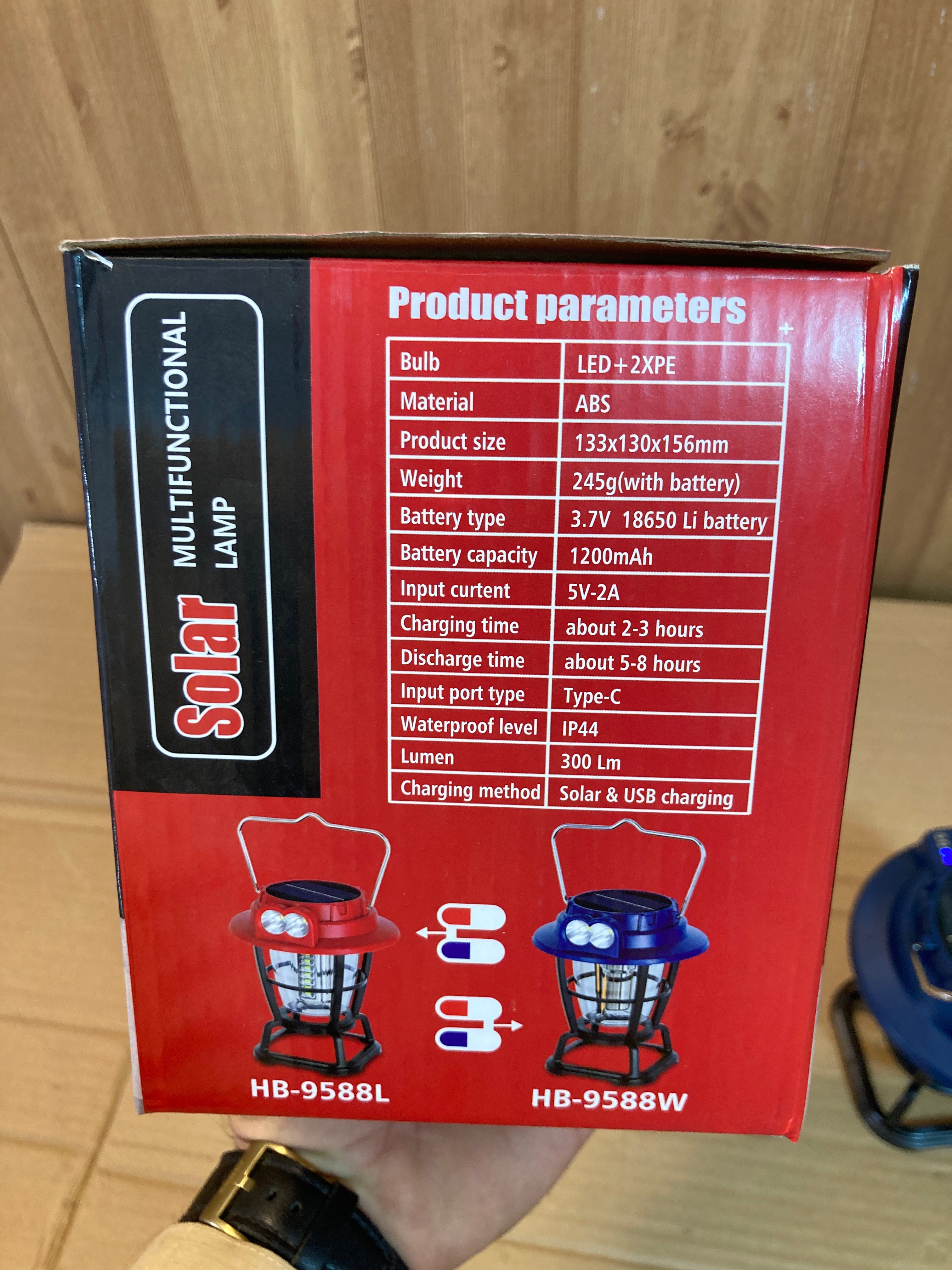 Hurry Bolt Solar Rechargeable Camping Lamp Light