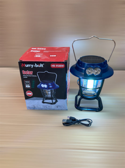 Hurry Bolt Solar Rechargeable Camping Lamp Light
