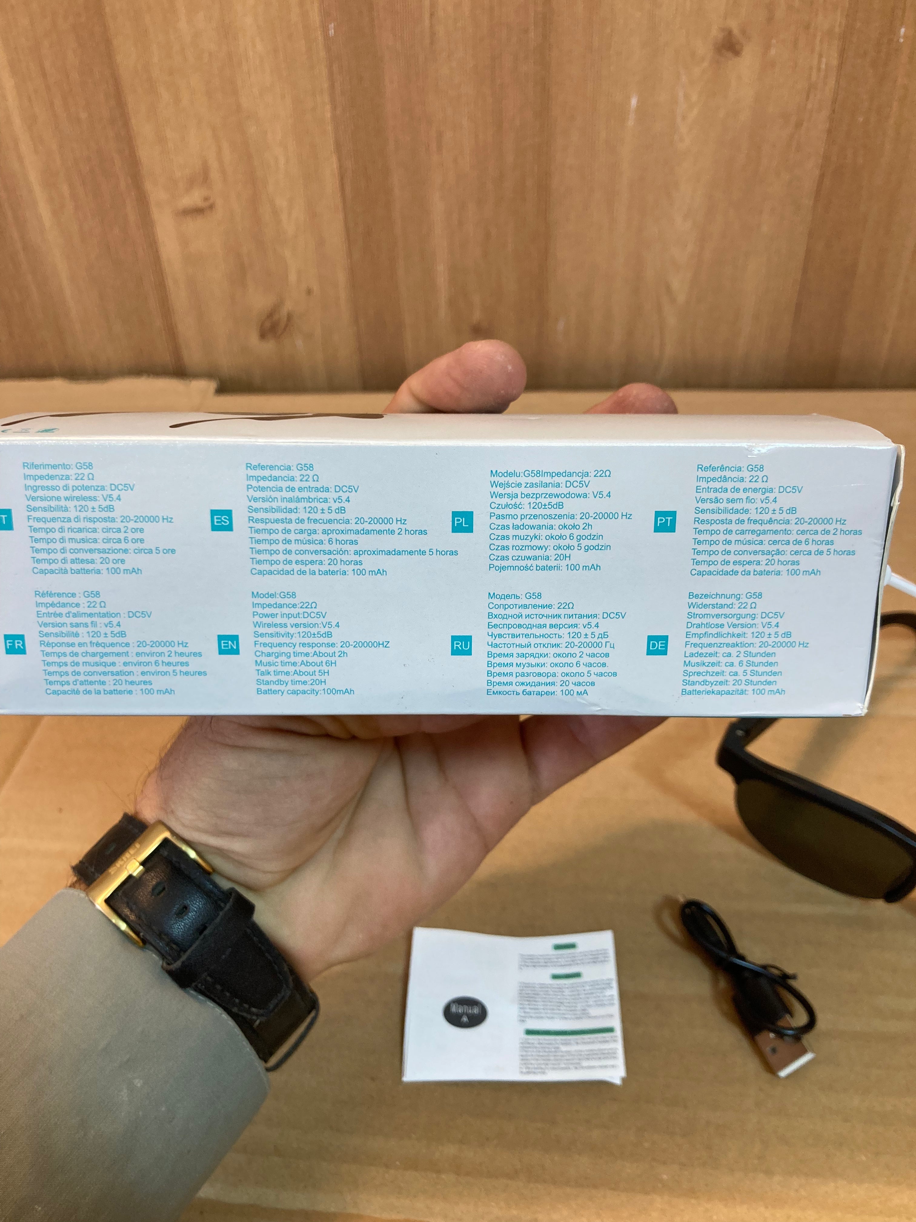 G58 Wireless Bluetooth Headset Smart Glasses