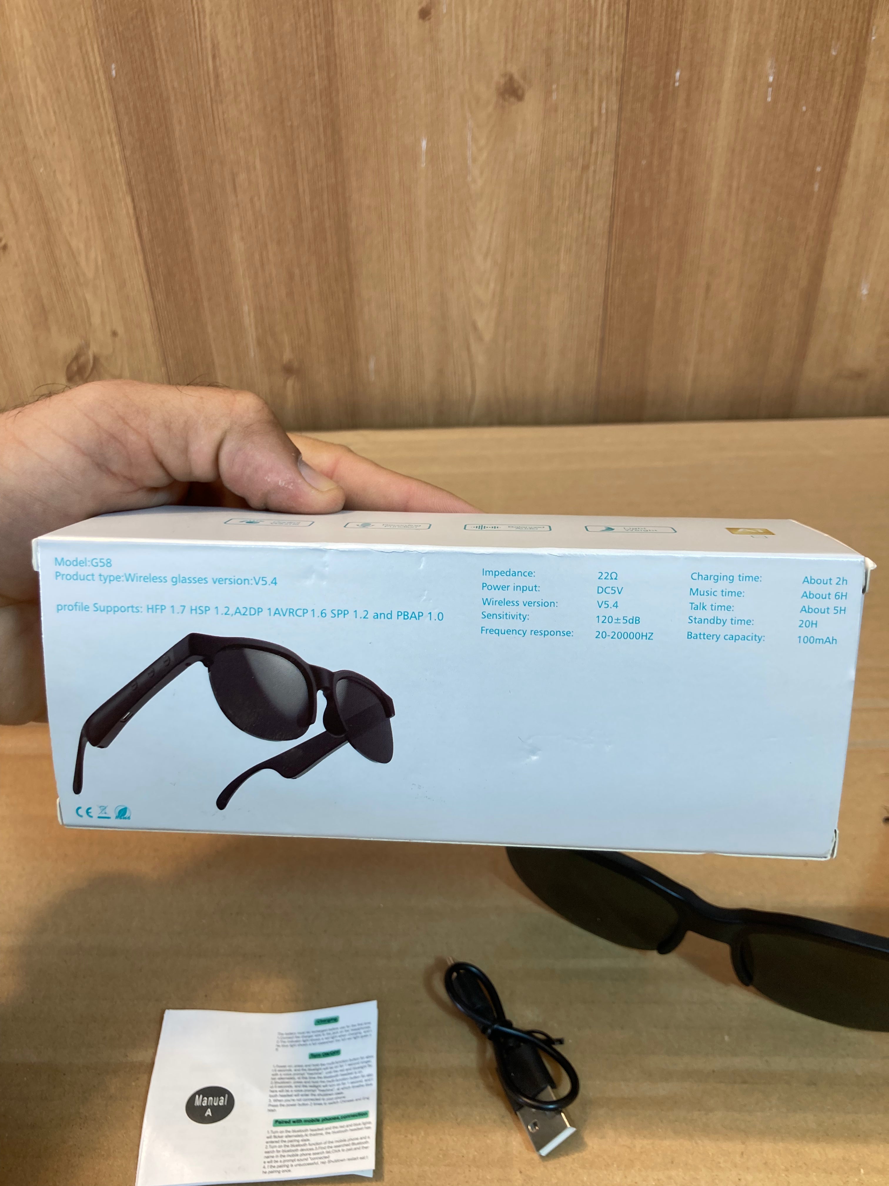 G58 Wireless Bluetooth Headset Smart Glasses