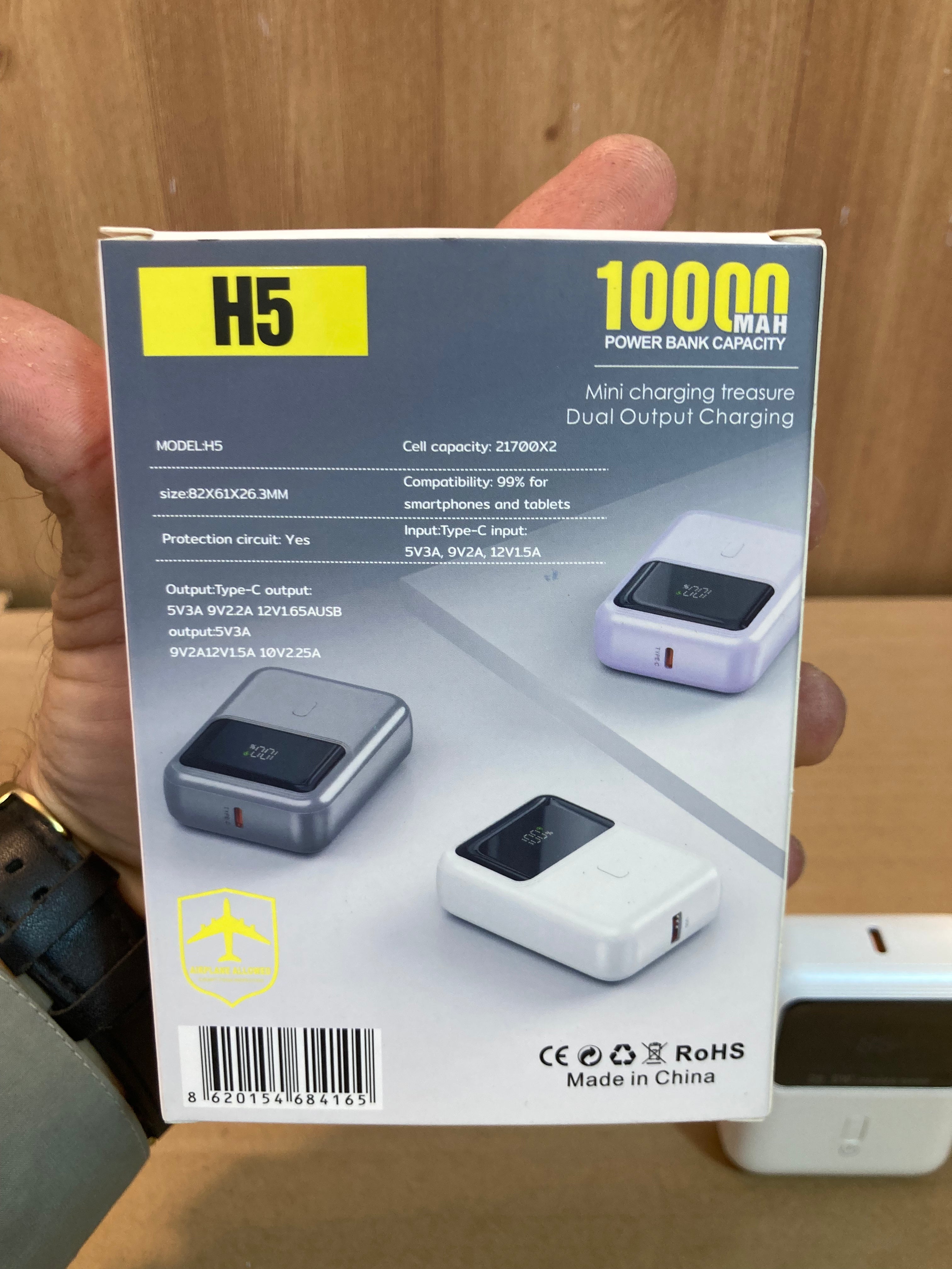 H5 Mini Compact 22.5W Fast Charging Power Bank 10,000 mAh