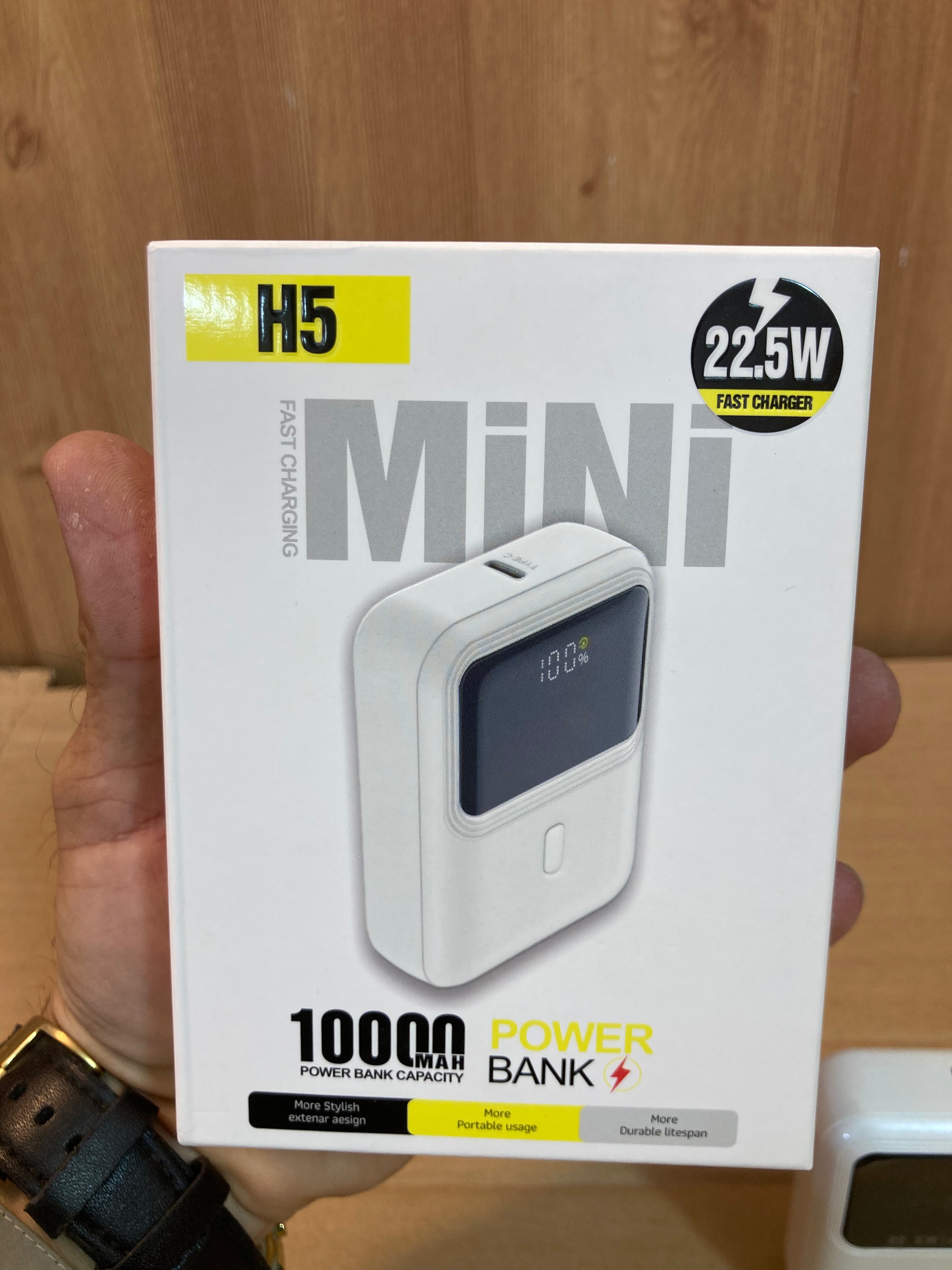 H5 Mini Compact 22.5W Fast Charging Power Bank 10,000 mAh