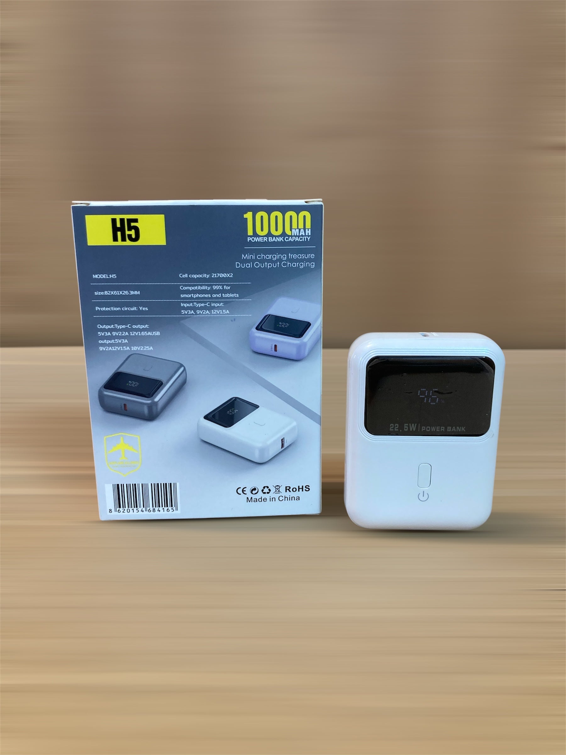 H5 Mini Compact 22.5W Fast Charging Power Bank 10,000 mAh