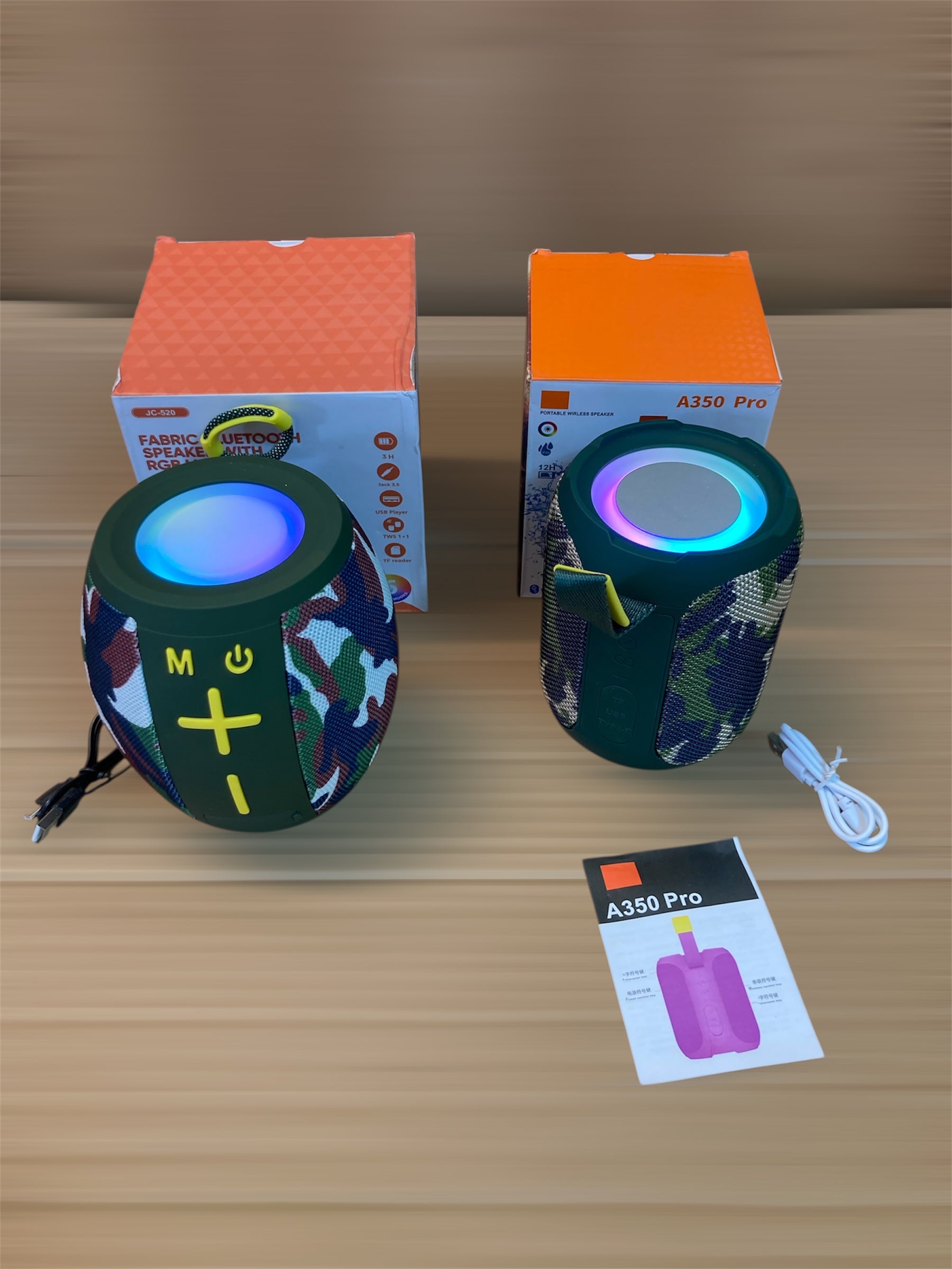Lot Imported Rechargeable Portable Bluetooth Wireless Speaker with RGB Lights