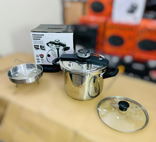 Happy Unique Germany 2-in-1 Stainless Steel Pressure Cooker 9L
