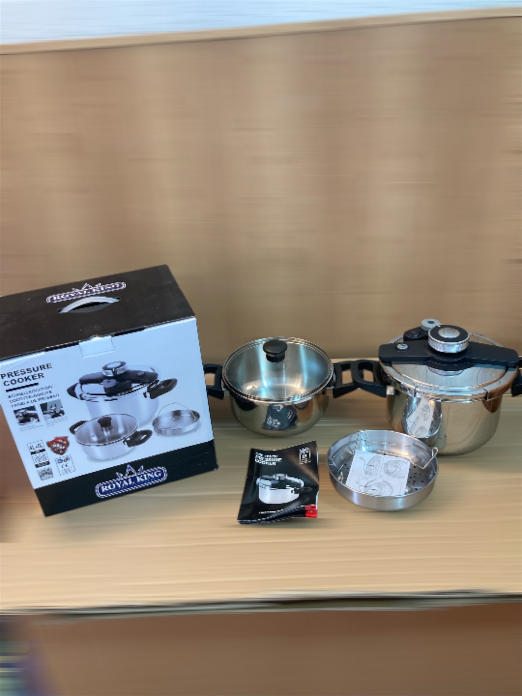 Royal King Induction Base 18/10 Stainless Steel Pressure Cooker 4+6 Litre