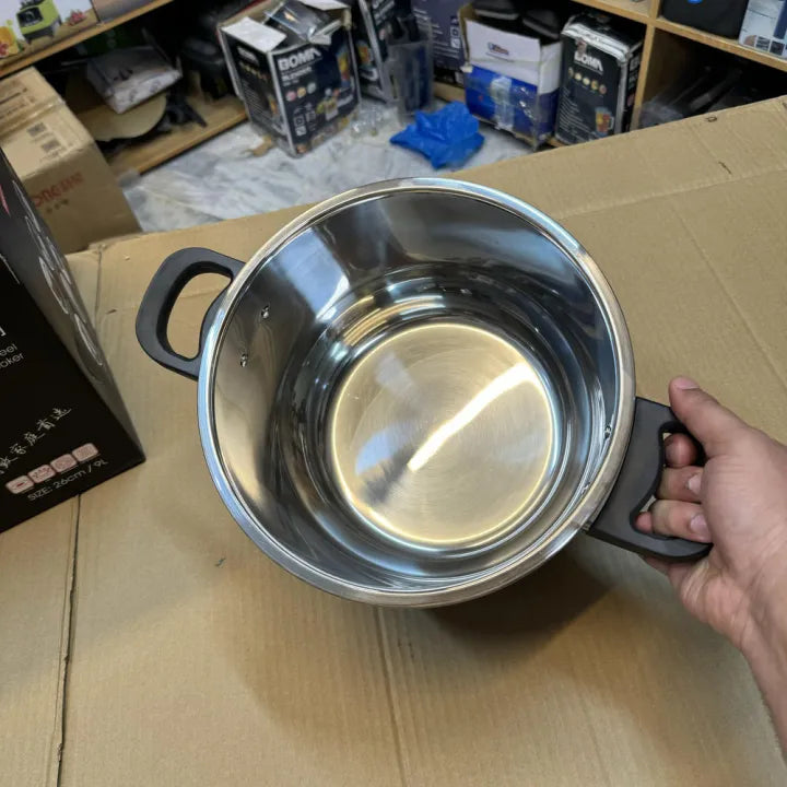 Lot Imported Stainless Steel Pressure Cooker 9L