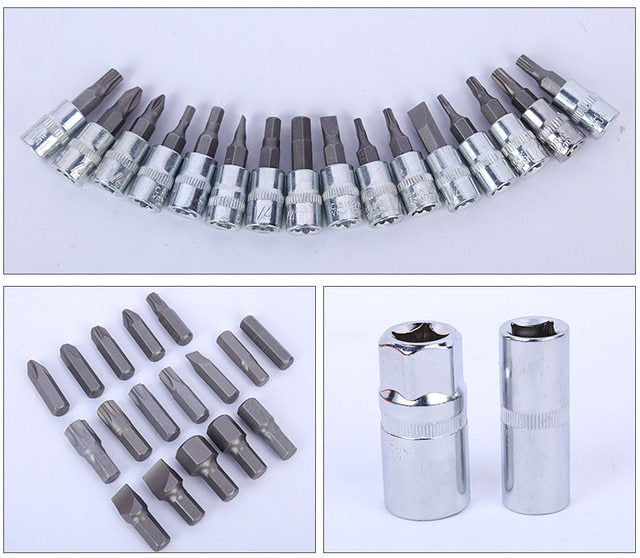 New Multifunctional 108PCs Socket Ratchet Wrench Set