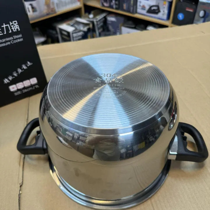 Lot Imported Stainless Steel Pressure Cooker 9L
