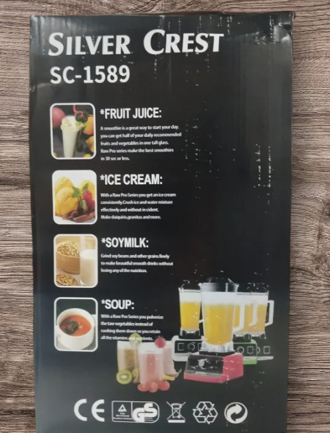 Germany Lot Silver Crest 2-in-1 Blender & Grinder 2.5L