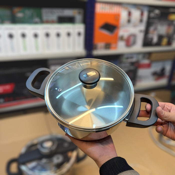 Lot Imported Unique Pro 4+6L Stainless Steel Pressure Cooker With Steamer