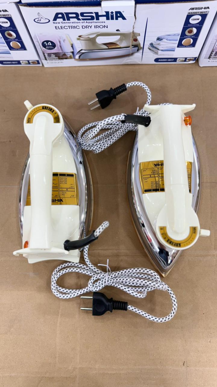 Arshia Electric Dry Iron 1200W  – Fast Heating & Smooth Ironing