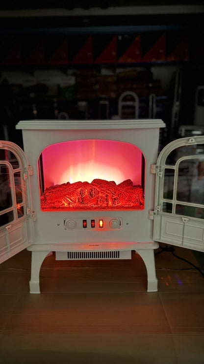 AICHEN FP203-T3-P Premium 3D Flame Electric Fan Heater (1000W/2000W) – White