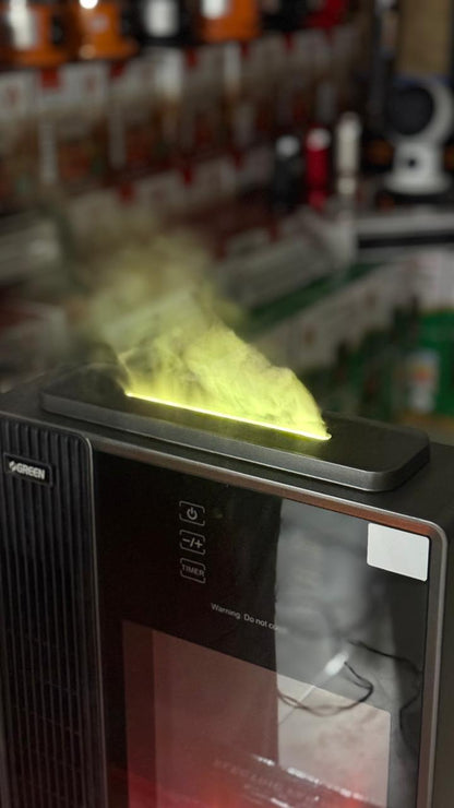 Green Electric Fan display heater