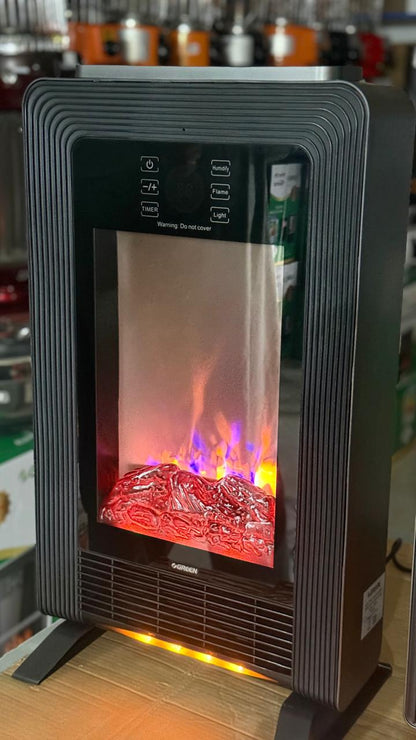 Green Electric Fan display heater