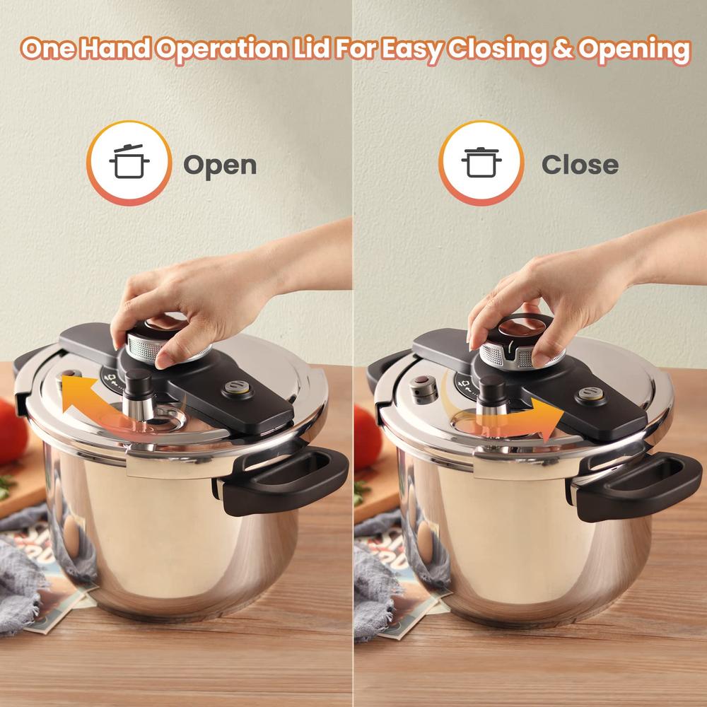 Lot Imported Unique Pro 4+6L Stainless Steel Pressure Cooker With Steamer