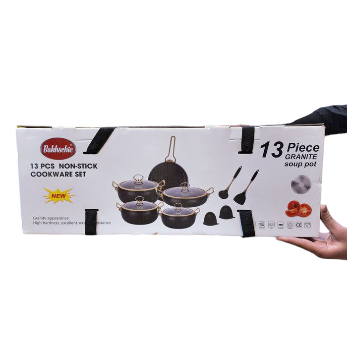Bakhshie 13PCs Granite Coated Cookware Set