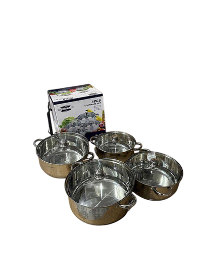 BergHome 8PCs Stainless Steel Cookware Set