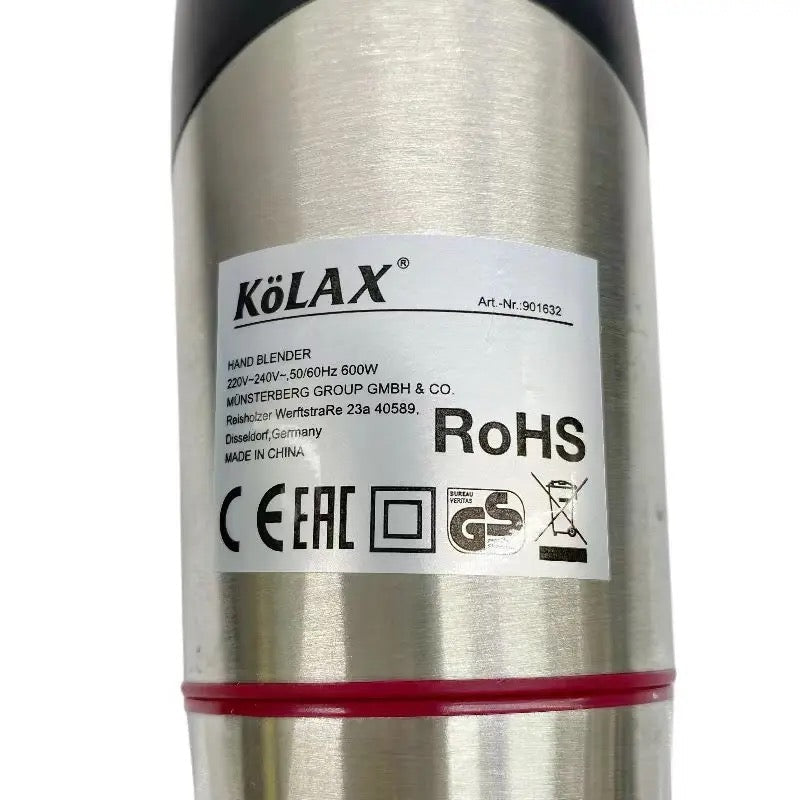KoLAX Germany Stainless Steel Portable 2 Speed Multifunctional Kitchen Electric Mixer Hand Stick Blender