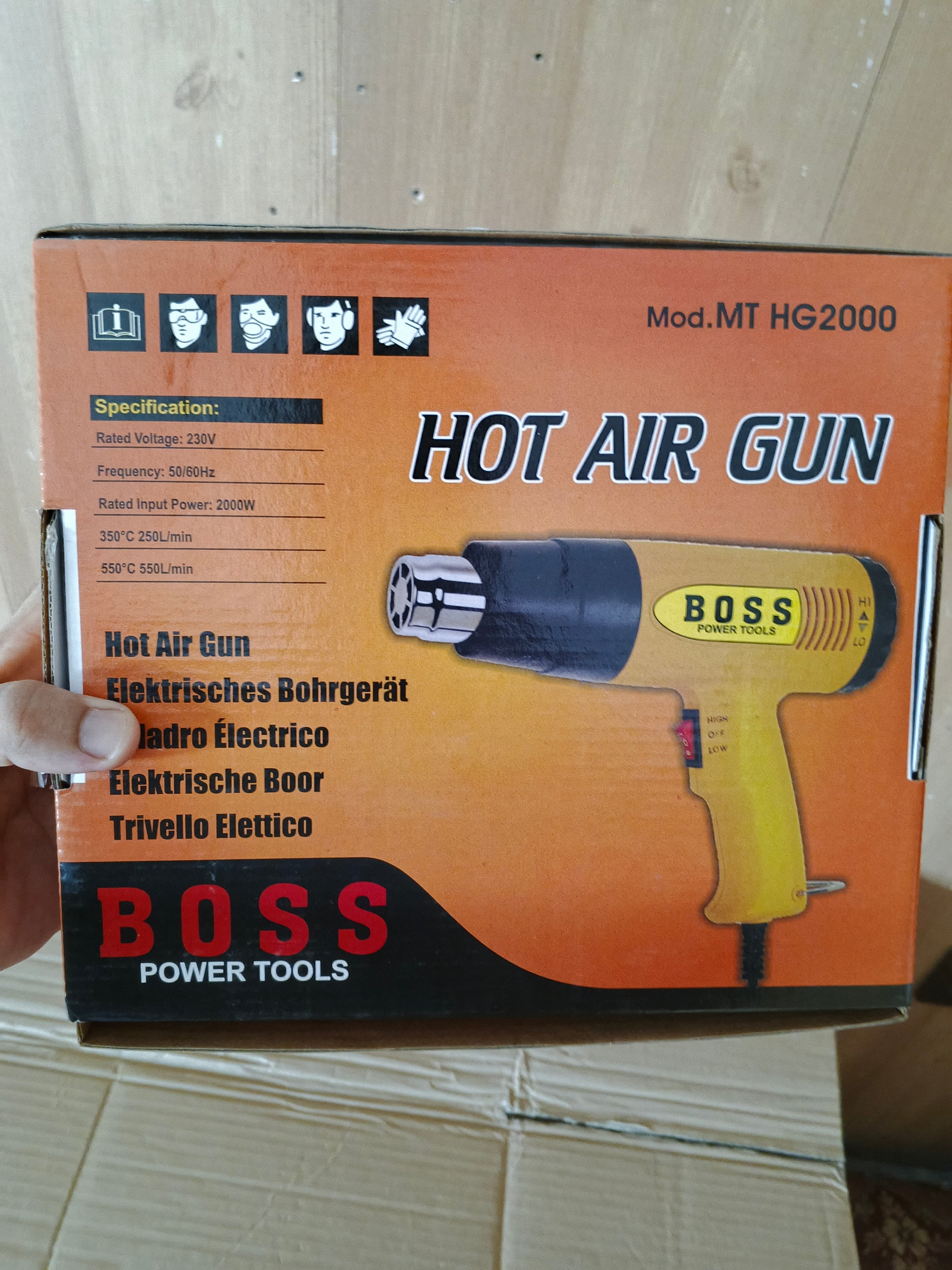 Boss Heavy Duty Hot Air Gun 2000W