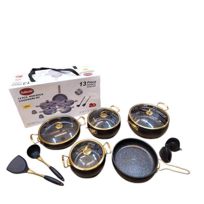 Bakhshie 13PCs Granite Coated Cookware Set