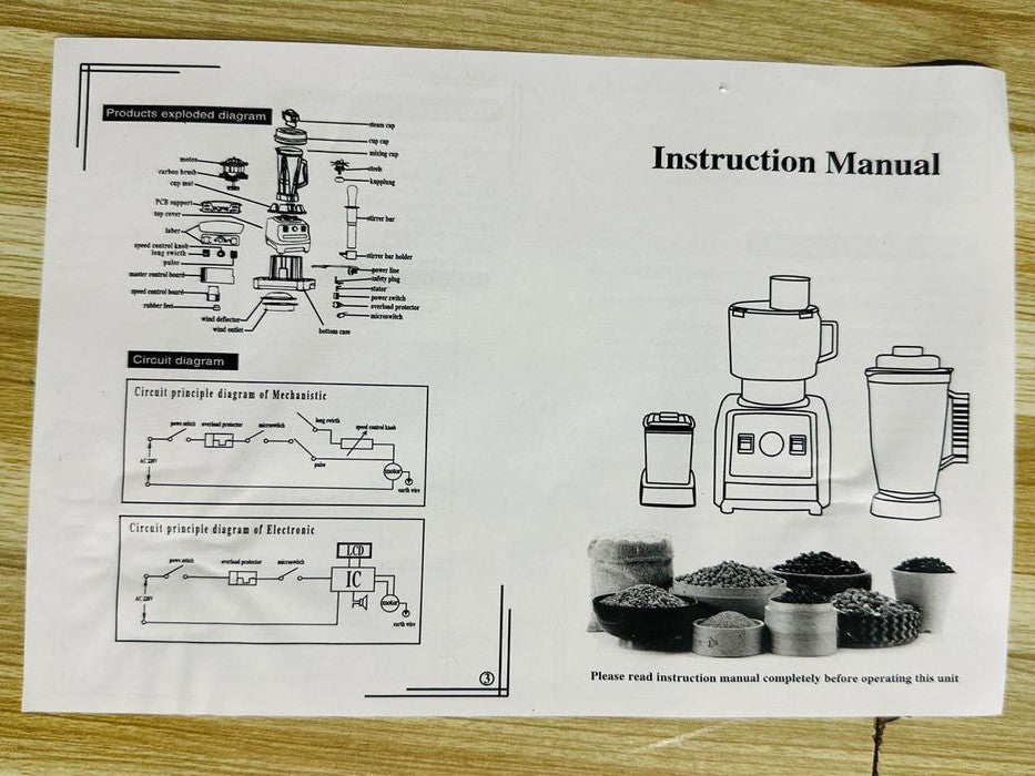 BOMA Germany 3 in 1 Multi Functional Commercial Blender