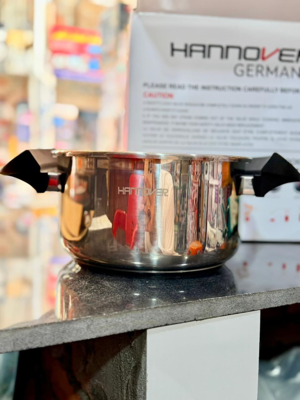 Hannover Germany 3 in 1 Stainless Steel Pressure Cooker 6+8L & Steamer