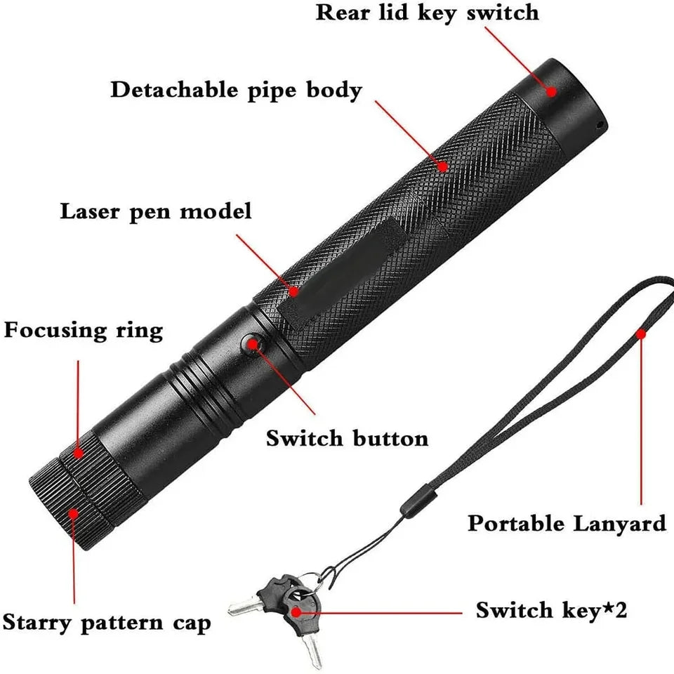 Rechargeable Zoomable Laser Pointer 1km Estimated Range