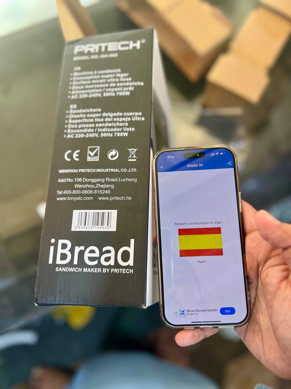 Lot Imported Pritech iBread 700W Sandwich Maker KH-068