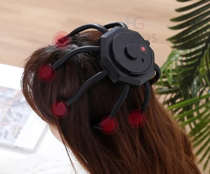 Electric Head Scalp Massager With 10 Vibration Contacts