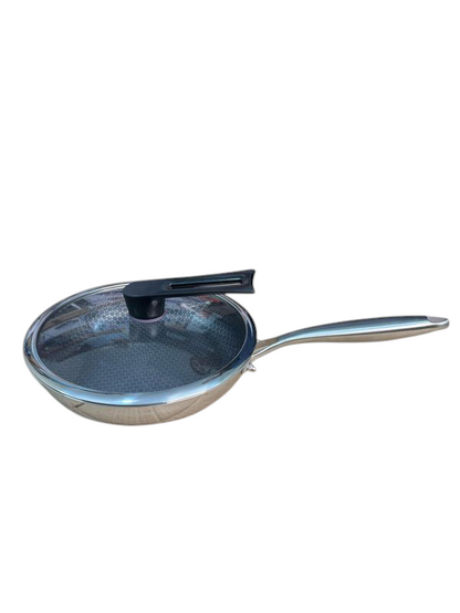 Lot Imported Double Laser Coated HoneyComb Flat Pan With Lid
