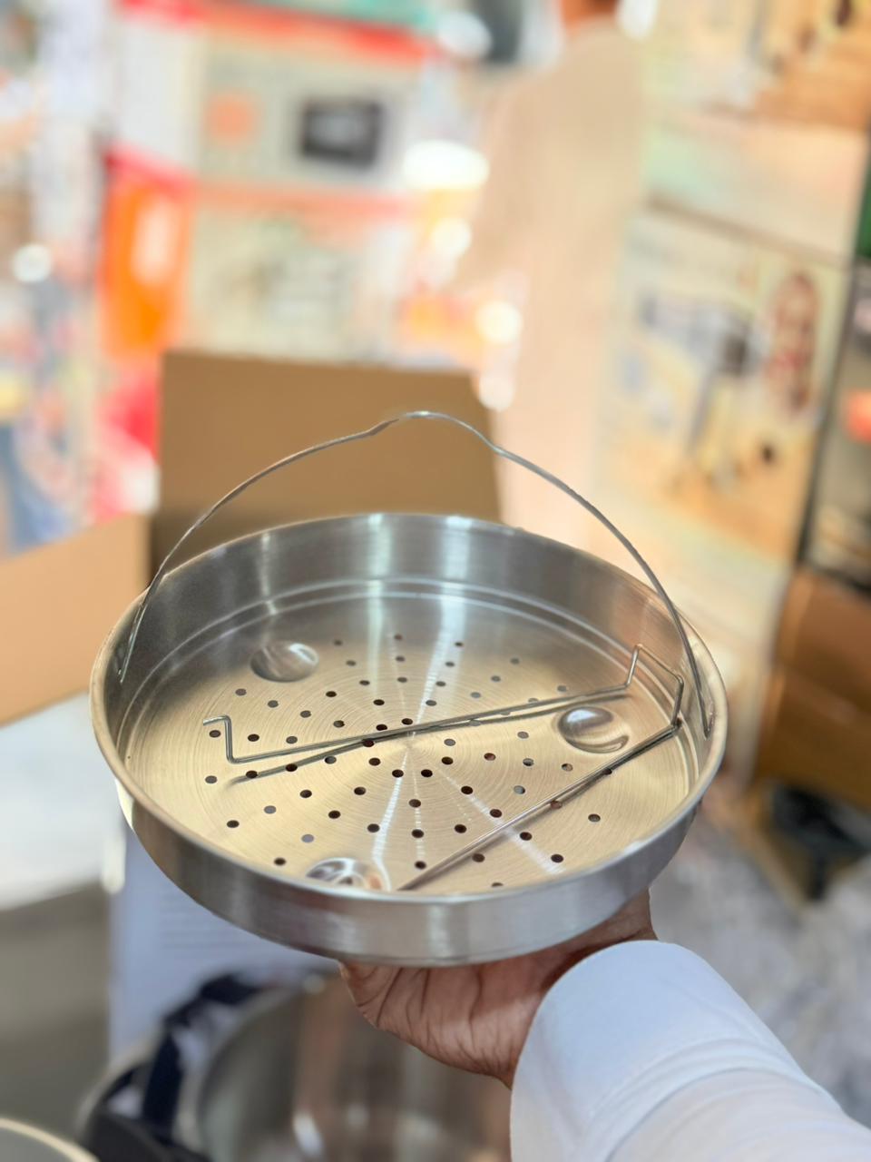 Hannover Germany 3 in 1 Stainless Steel Pressure Cooker 6+8L & Steamer