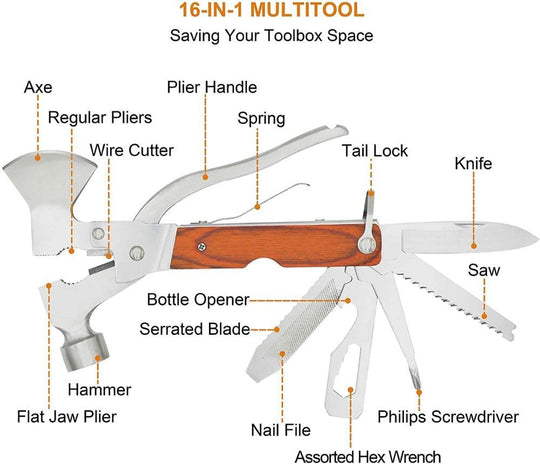 Lot Imported 16 in 1 Multifunctional Hammer