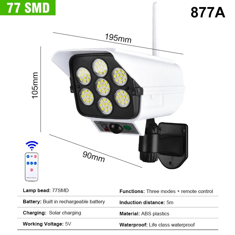 Solar Street Sun Rechargeable Led Light - Wall Lamp With Remote Control