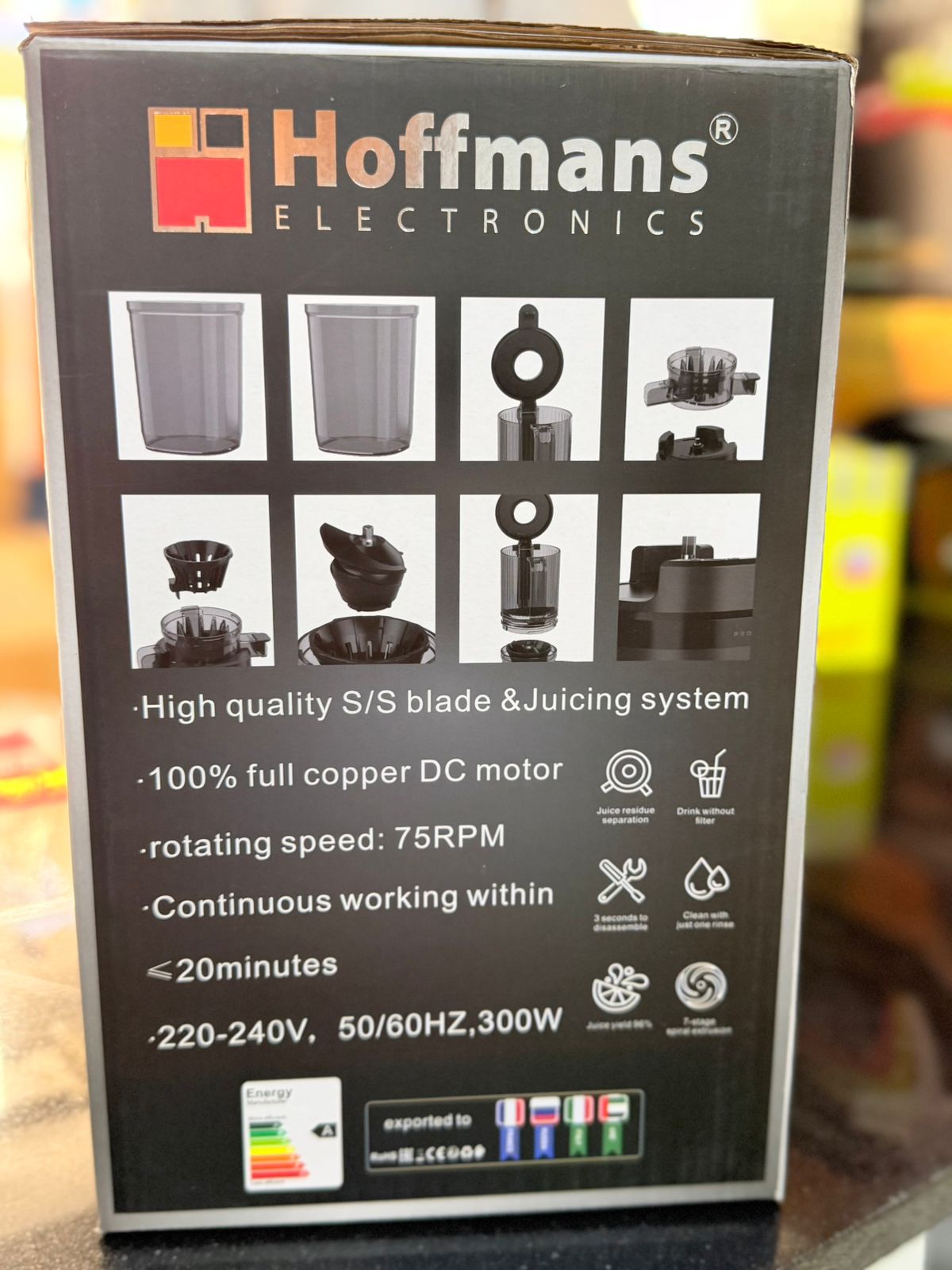 Hoffmans 300W Slow Juicer HM-640