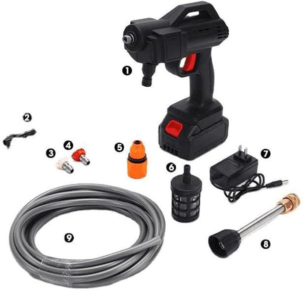 High Pressure Car Washer Spray Water Gun with Double Batteries