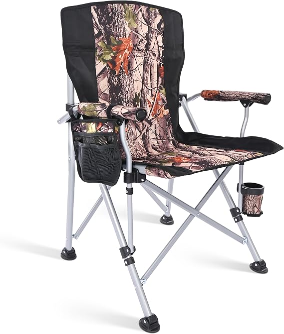 Portable Camping Chair Featuring Cup Holder And Side Pocket