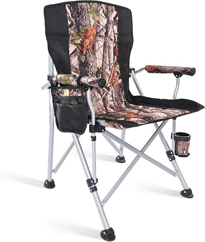 Portable Camping Chair Featuring Cup Holder And Side Pocket